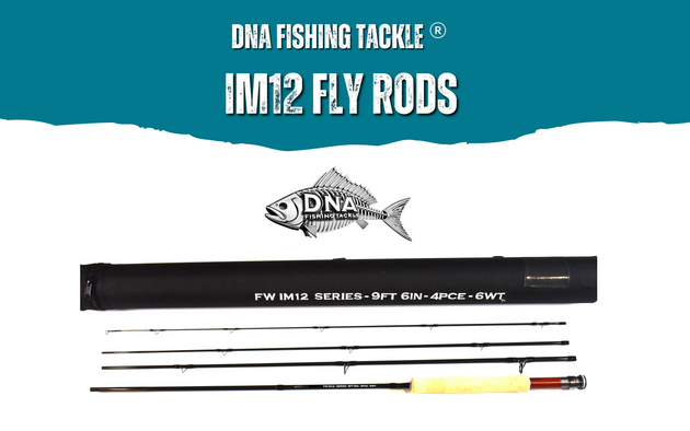 FW IM12  Series Fly Rod - 9'6" - 4 PCE 6 Weight - DNA FISHING TACKLE