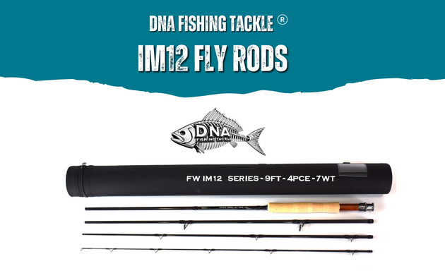 FW IM12 Series Fly Rod - 9ft 4 PCE - 7 Weight - DNA FISHING TACKLE