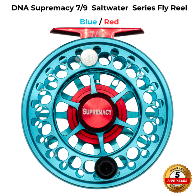 Supremacy Series - Reel Size 7-9 Blue Red - DNA FISHING TACKLE