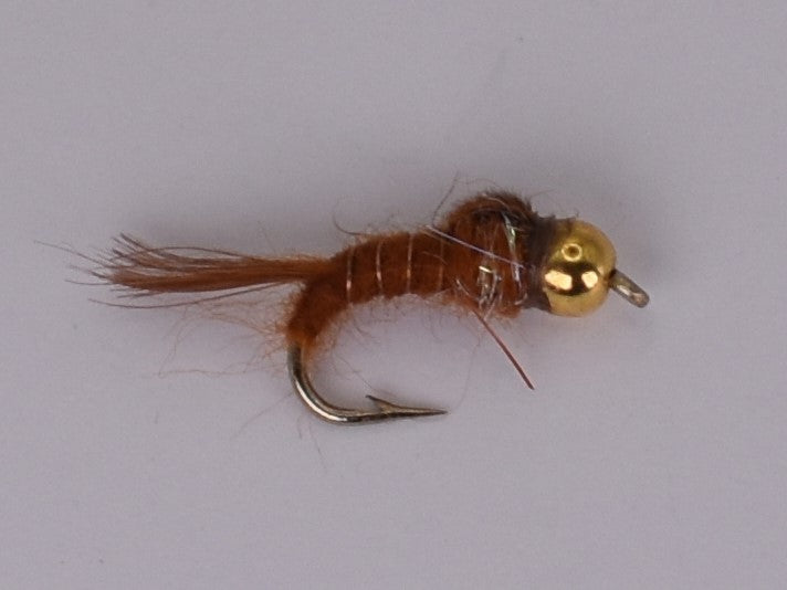 Gold Bead Head Nymph Brown (12 Pack) - DNA FISHING TACKLE