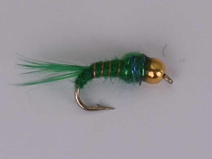 Gold Bead Head Nymph Green (3 Pack) - DNA FISHING TACKLE