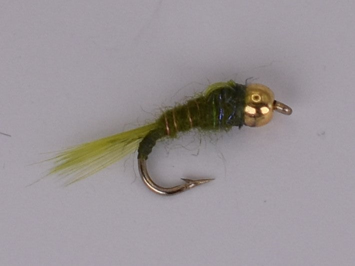 Gold Bead Head Nymph Olive (12 Pack) - DNA FISHING TACKLE