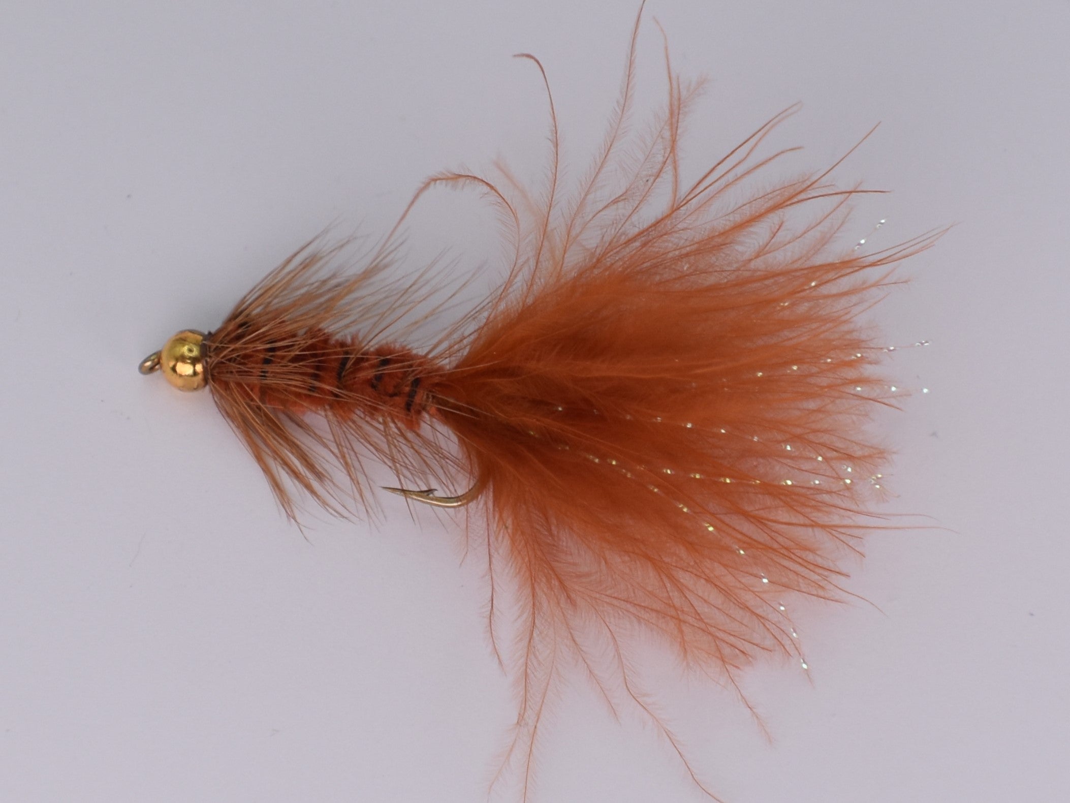 Gold Bead Head Woolly Bugger Brown (3 Pack) - DNA FISHING TACKLE