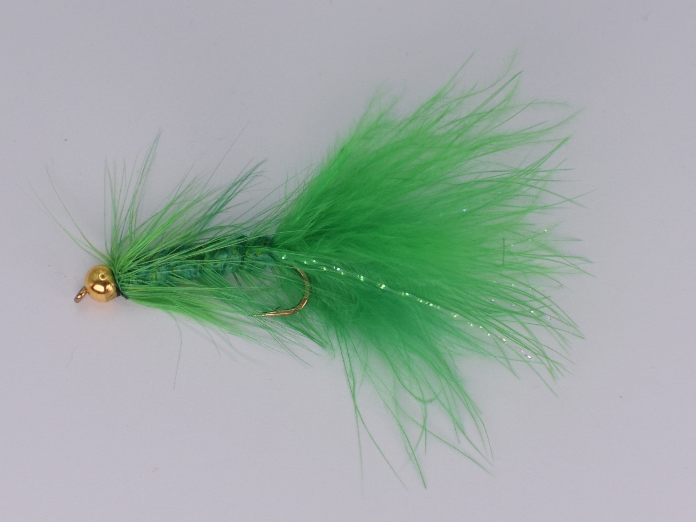 Gold Bead Head Woolly Bugger Green (12 Pack) - DNA FISHING TACKLE