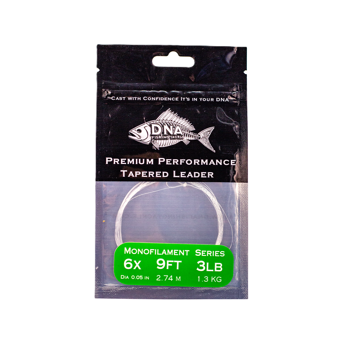 Monofilament Tapered Leader with Loop 9FT - DNA FISHING TACKLE