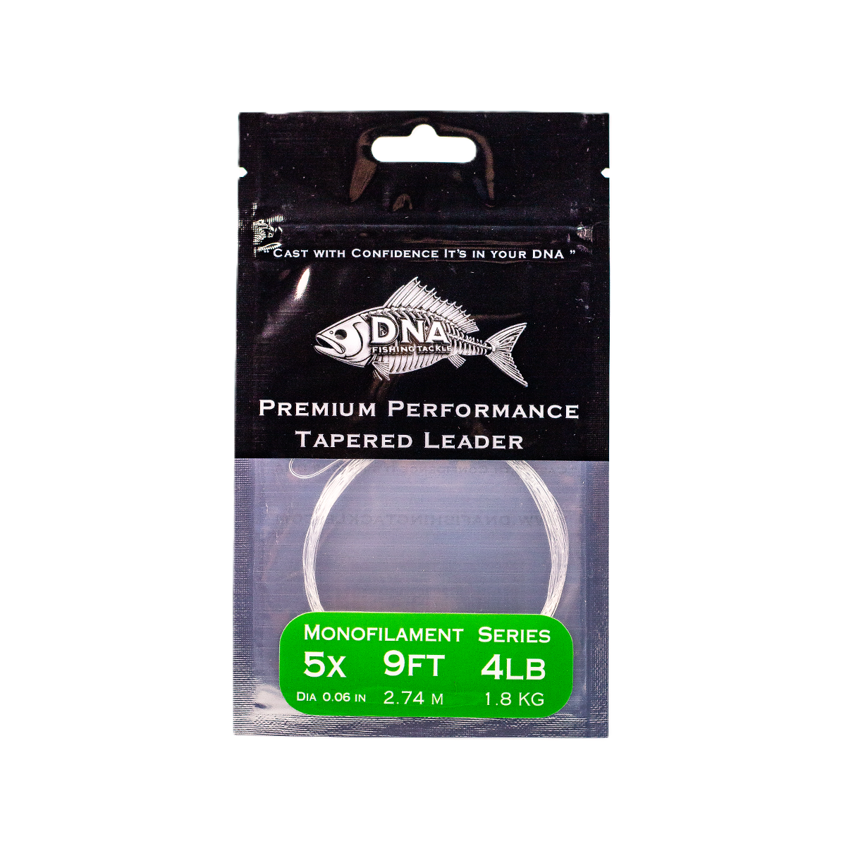 Monofilament Tapered Leader with Loop 9FT - DNA FISHING TACKLE
