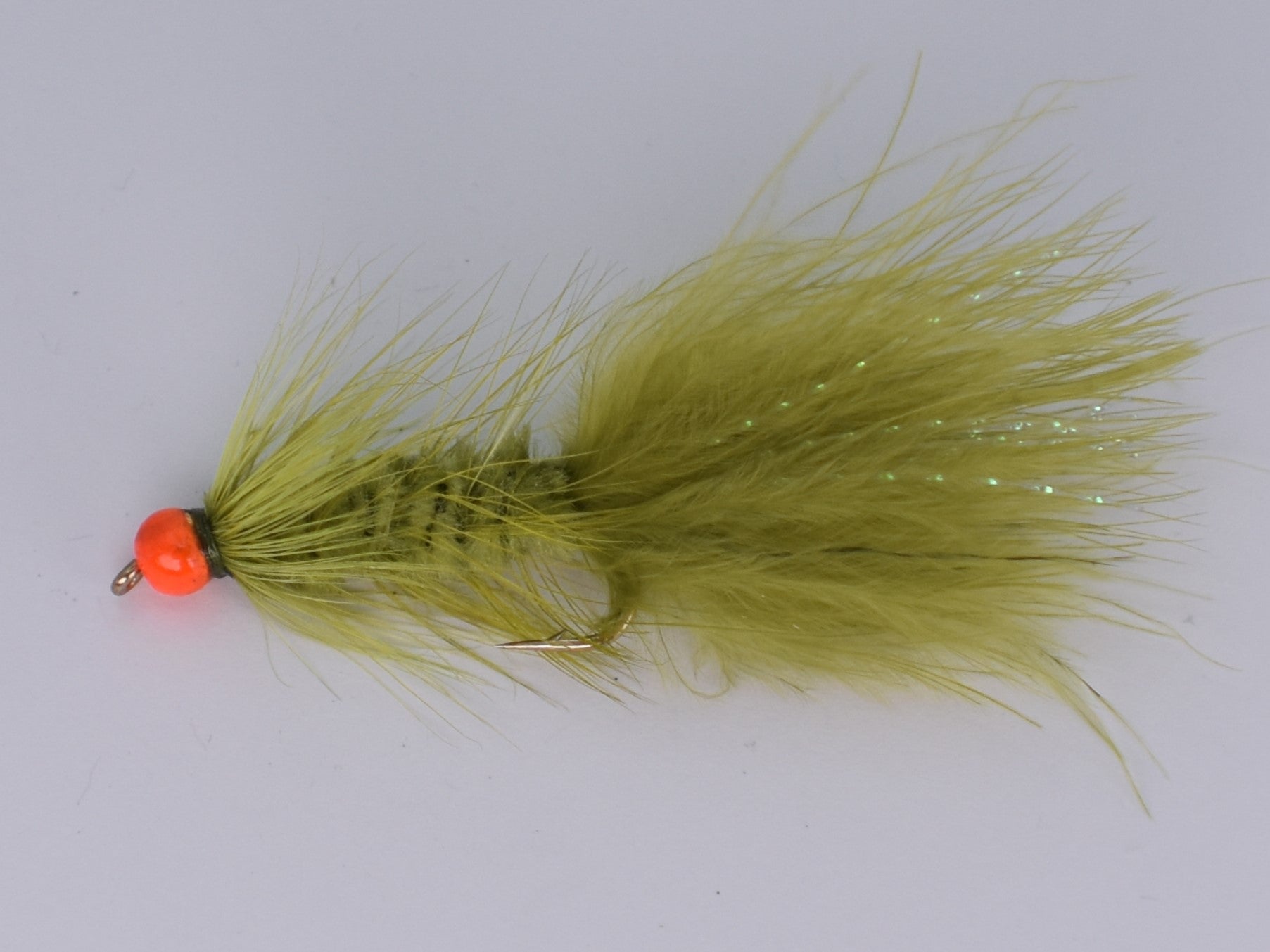 Orange Bead Head Woolly Bugger Olive (12 Pack) - DNA FISHING TACKLE
