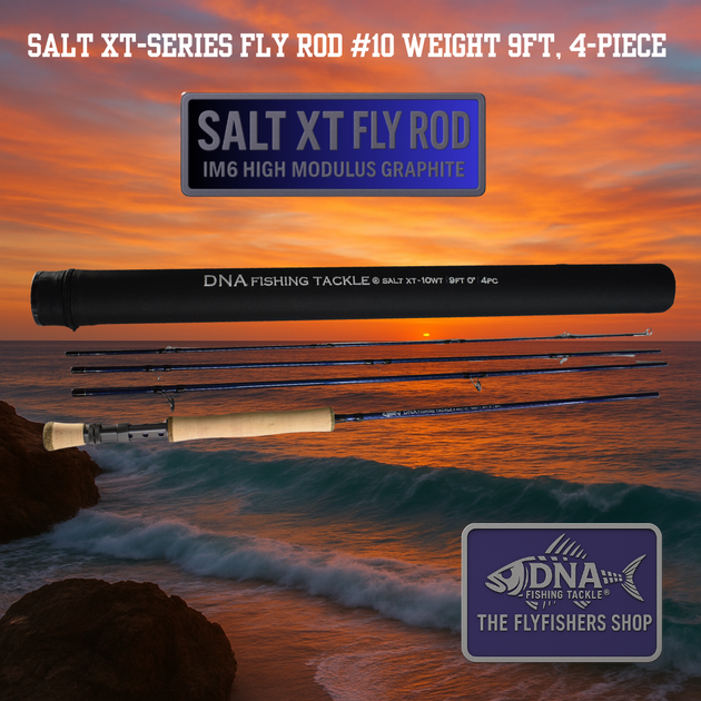 Salt XT-Series Fly Rod - 9" 4 pce - Line Weight 10 - DNA FISHING TACKLE