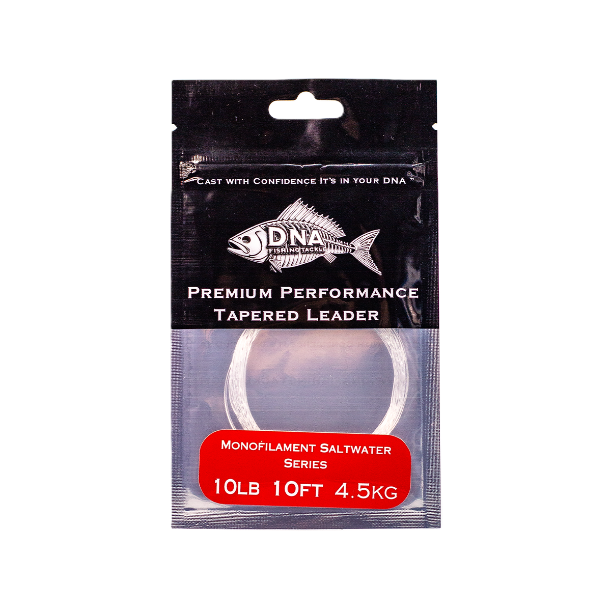 Saltwater Tapered Leader with Loop 10FT - DNA FISHING TACKLE