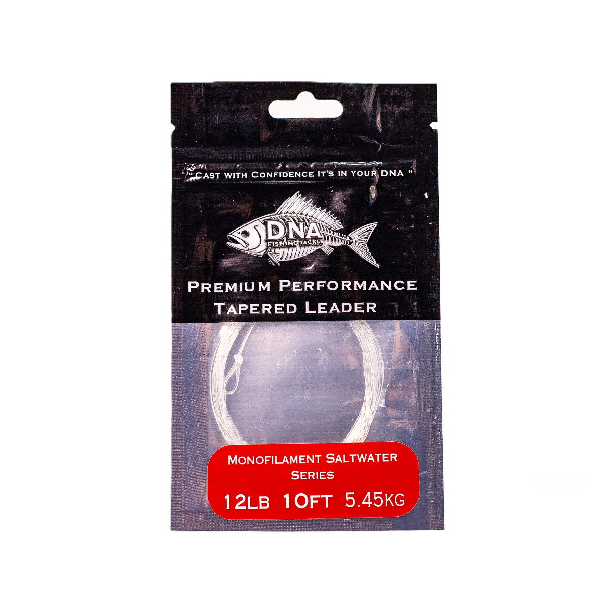 Saltwater Tapered Leader with Loop 10FT - DNA FISHING TACKLE