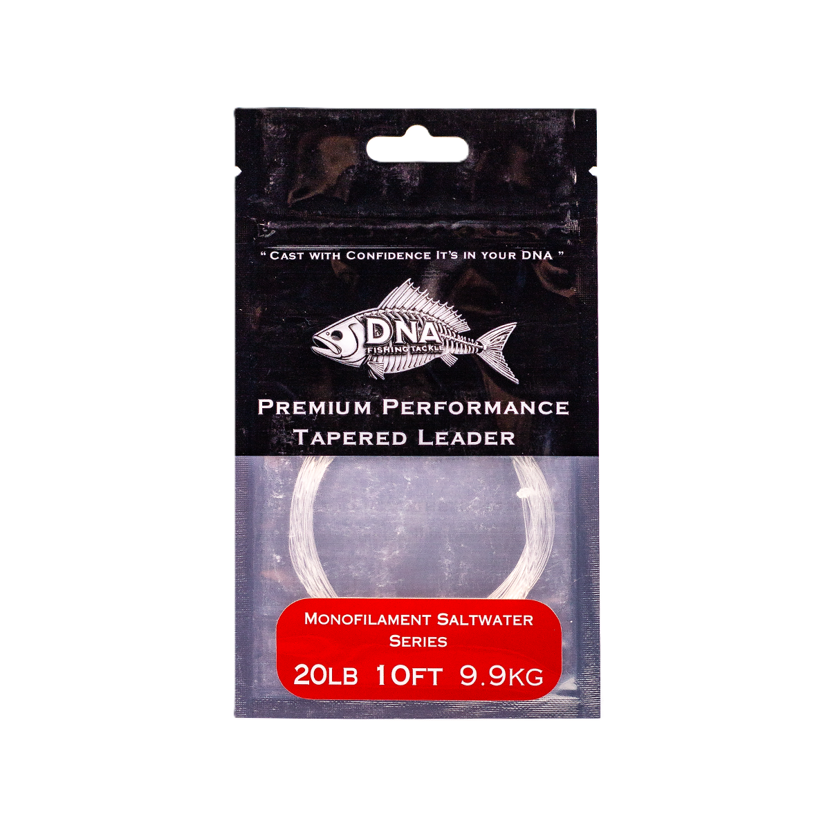 Saltwater Tapered Leader with Loop 10FT - DNA FISHING TACKLE