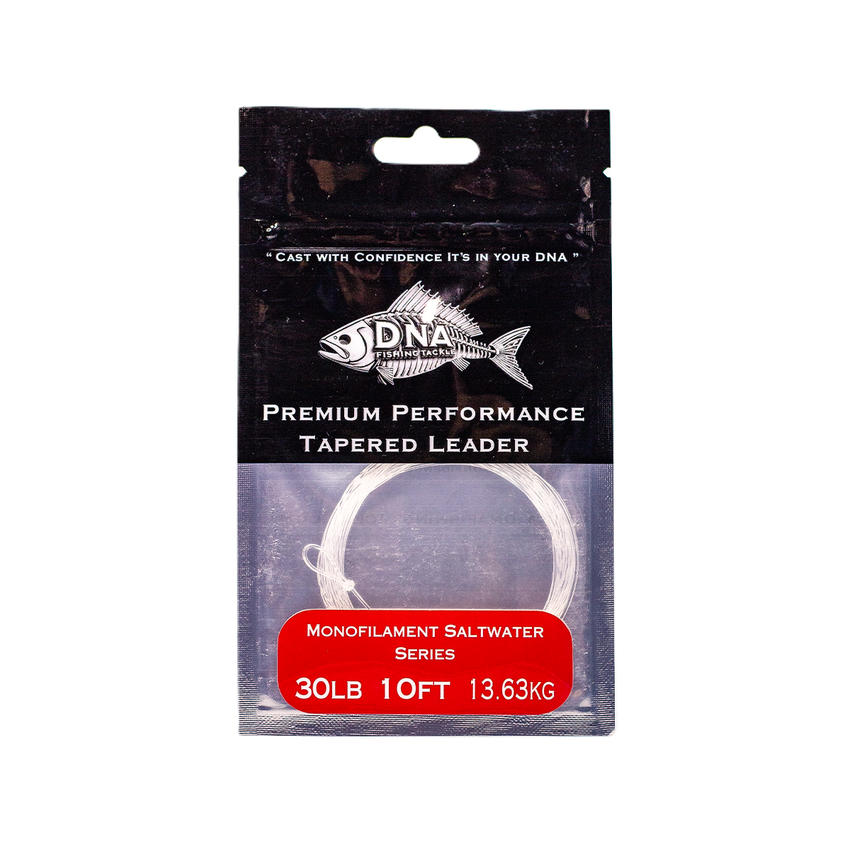 Saltwater Tapered Leader with Loop 10FT - DNA FISHING TACKLE