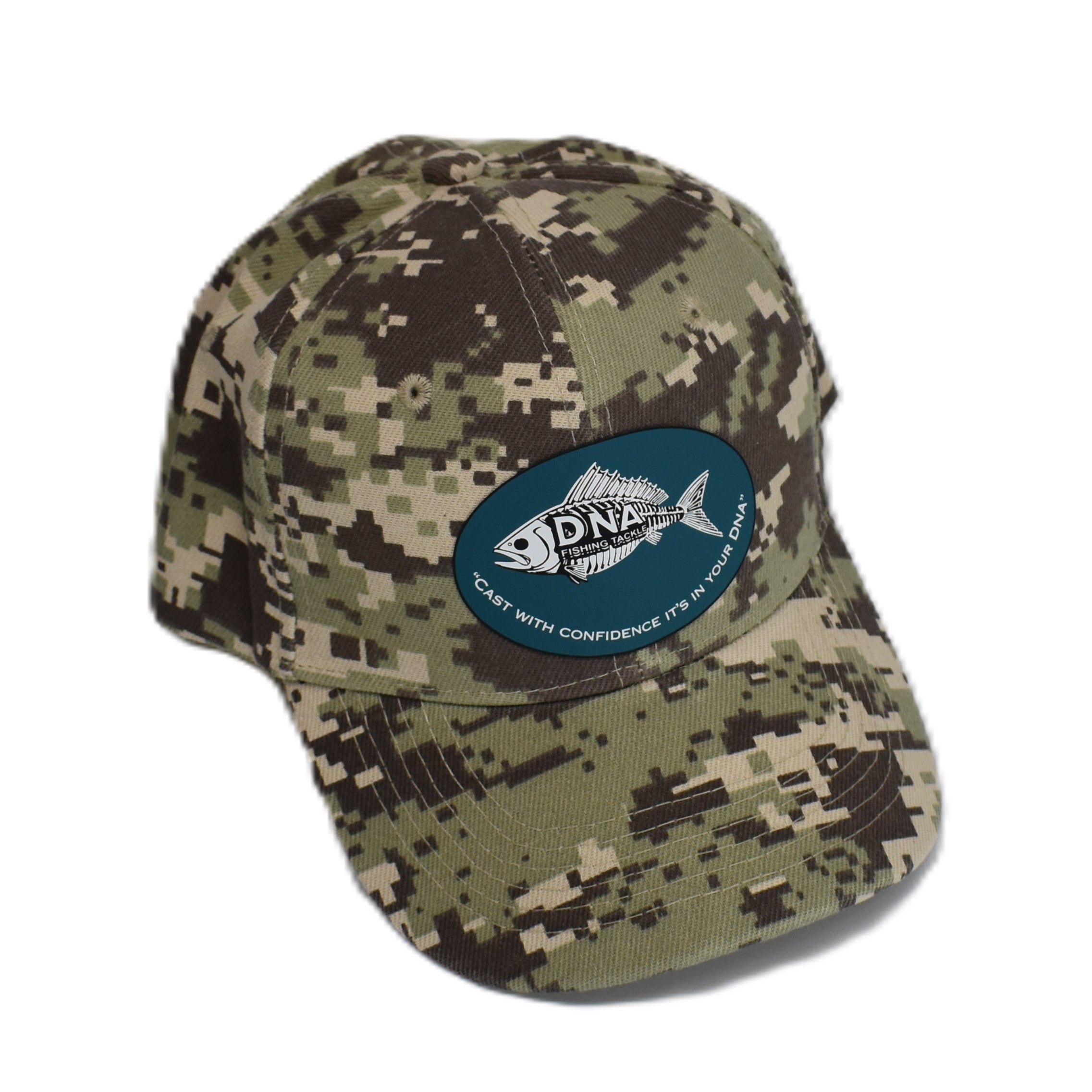 Tactical Camo Fishing Cap (DNA FISH PATCH LOGO) - DNA FISHING TACKLE
