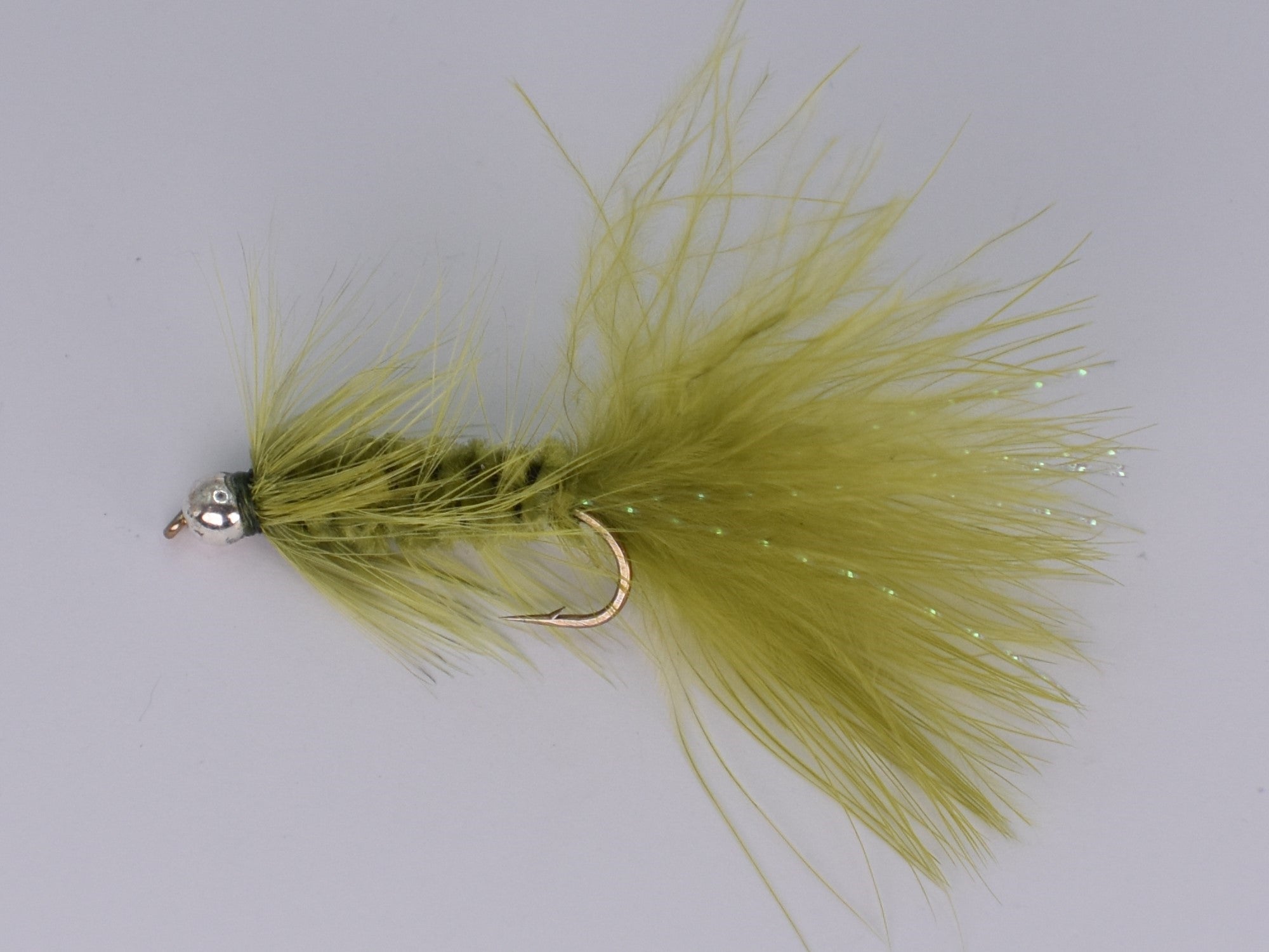Silver Bead Head Woolly Bugger Olive (3 Pack) - DNA FISHING TACKLE