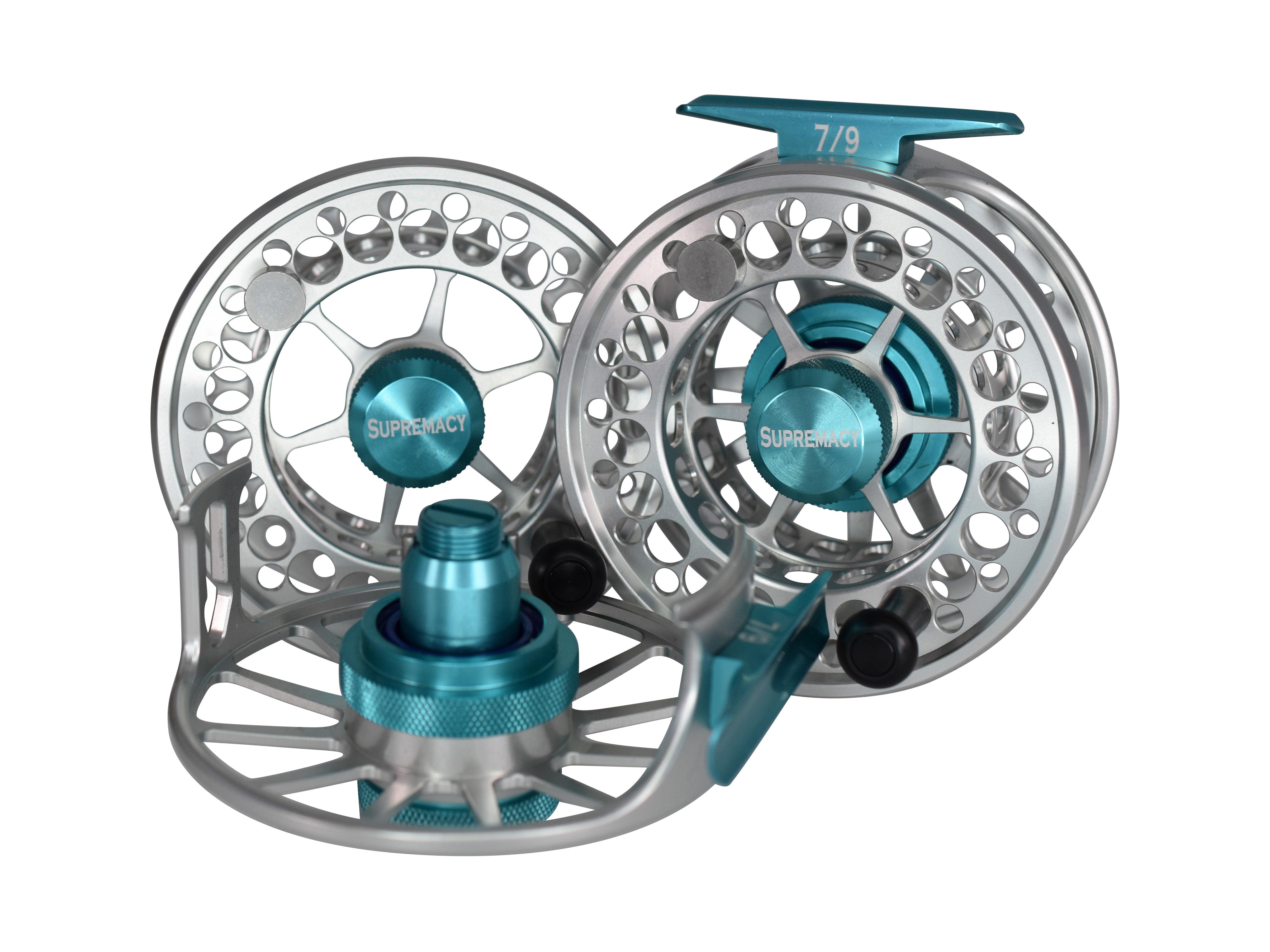 Supremacy Series - Reel Size 7-9 Silver Blue - DNA FISHING TACKLE