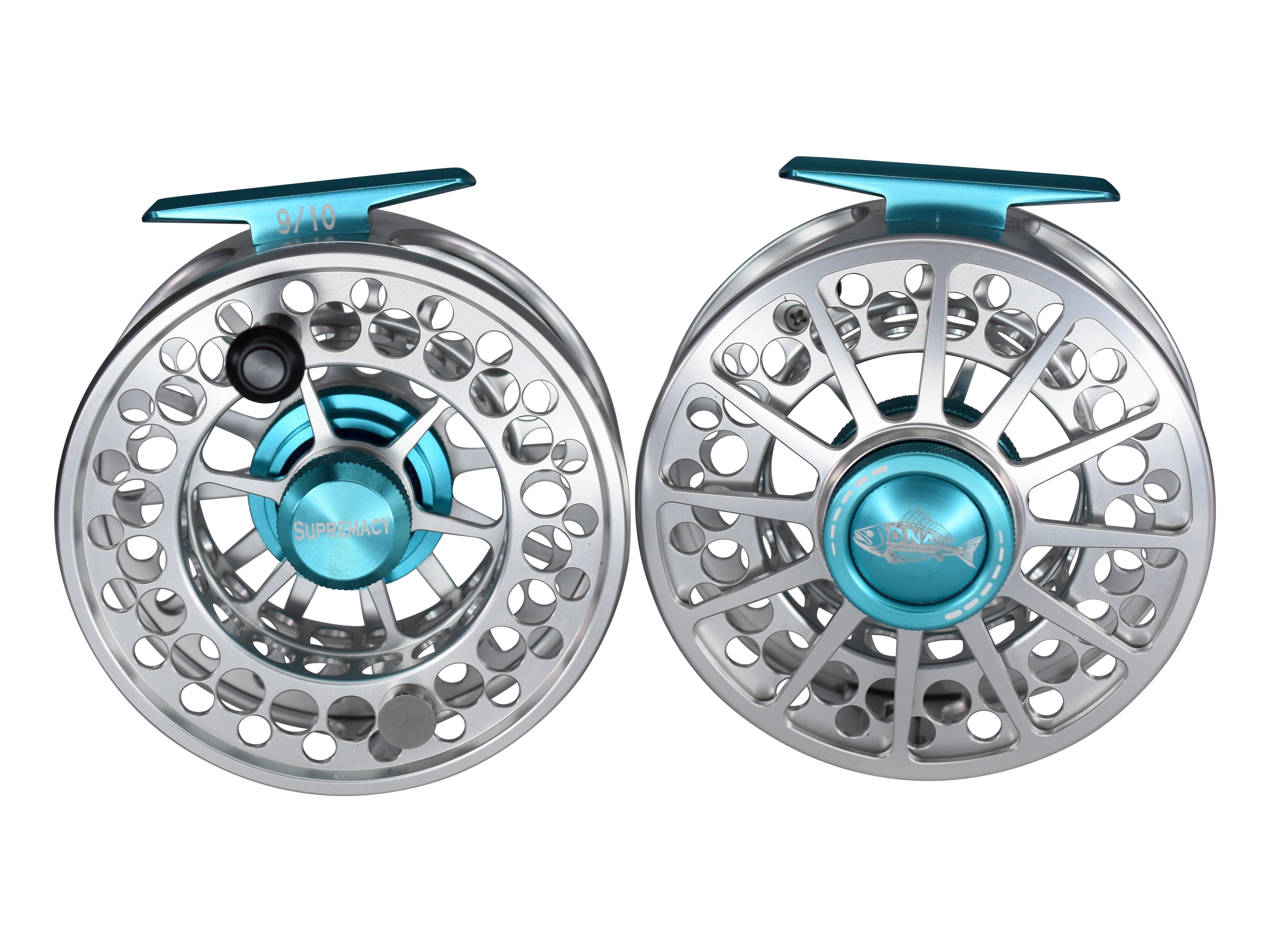 Supremacy Series - Reel Size 9-10 Silver Blue - DNA FISHING TACKLE