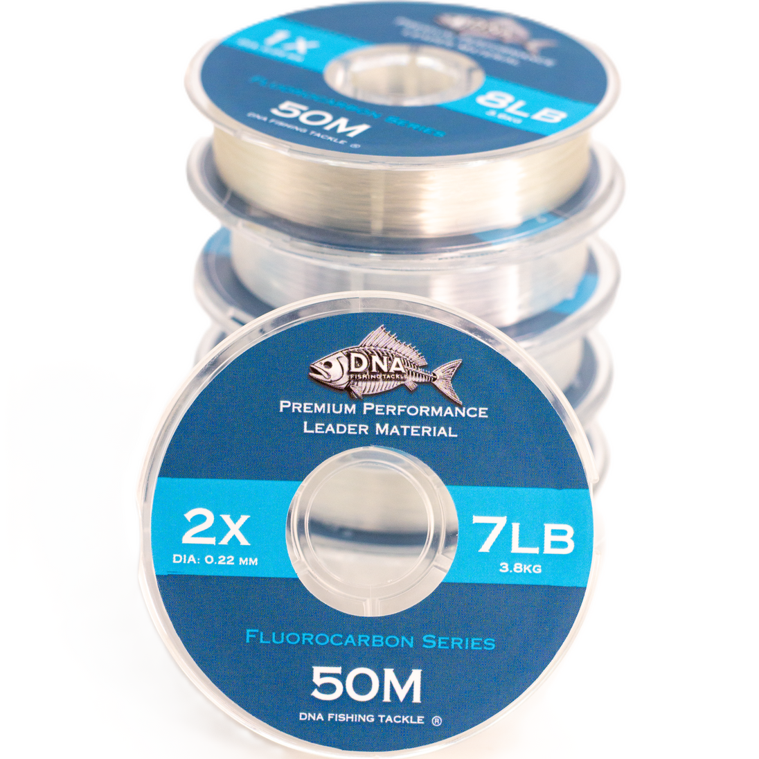 Fluorocarbon Tippet Material Clear 50 Metres - DNA FISHING TACKLE