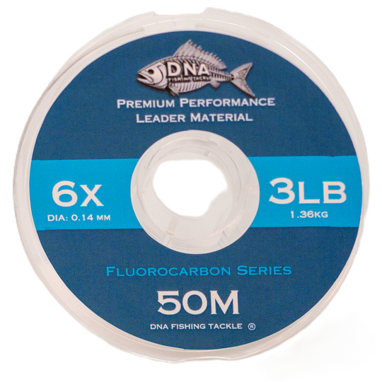Fluorocarbon Tippet Material Clear 50 Metres - DNA FISHING TACKLE