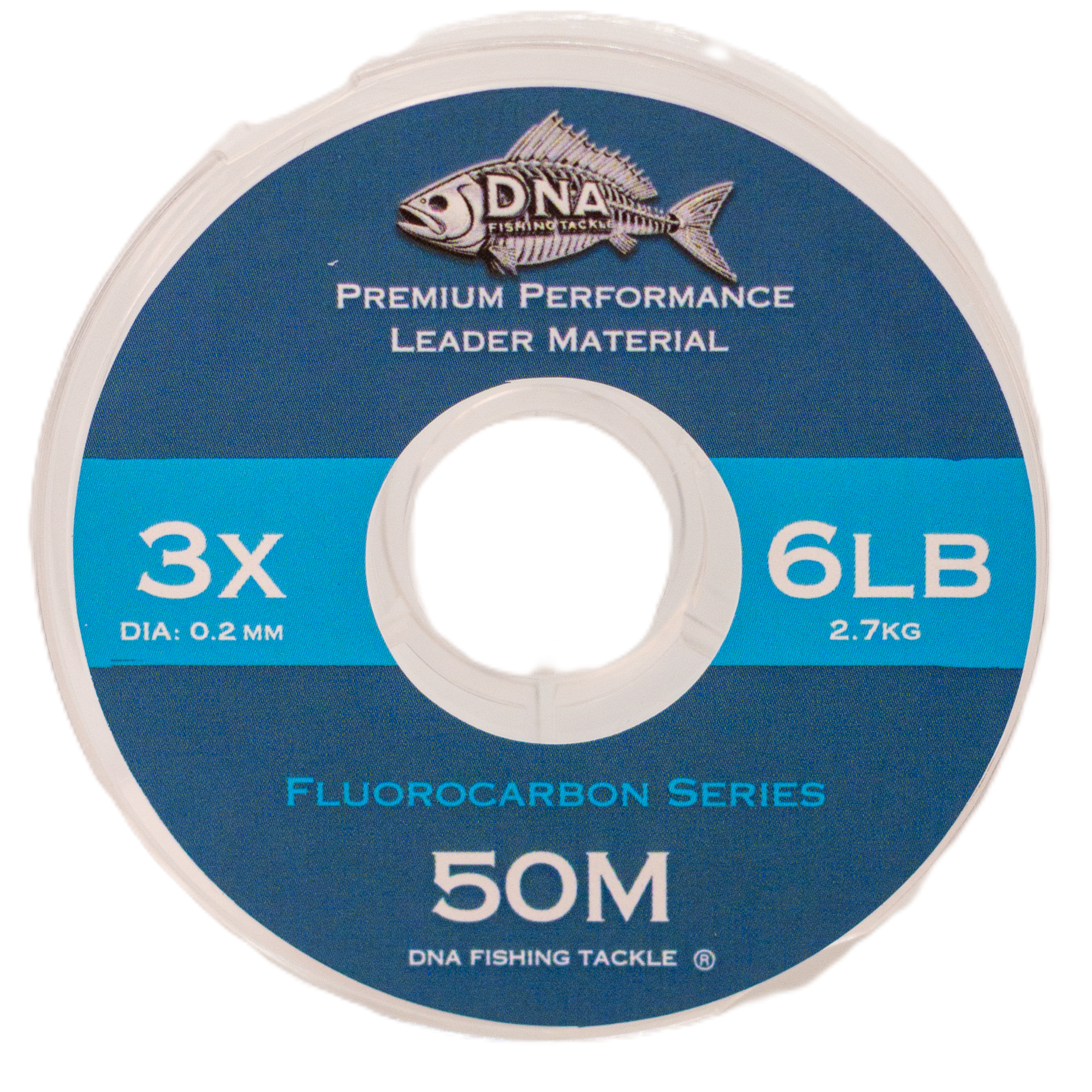 Fluorocarbon Tippet Material Clear 50 Metres - DNA FISHING TACKLE