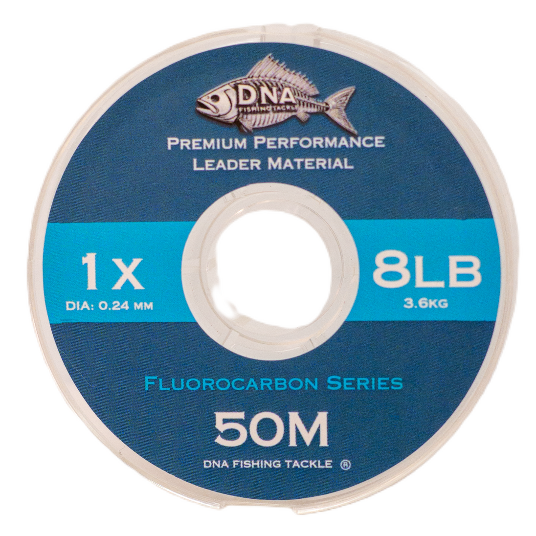 Fluorocarbon Tippet Material Clear 50 Metres - DNA FISHING TACKLE