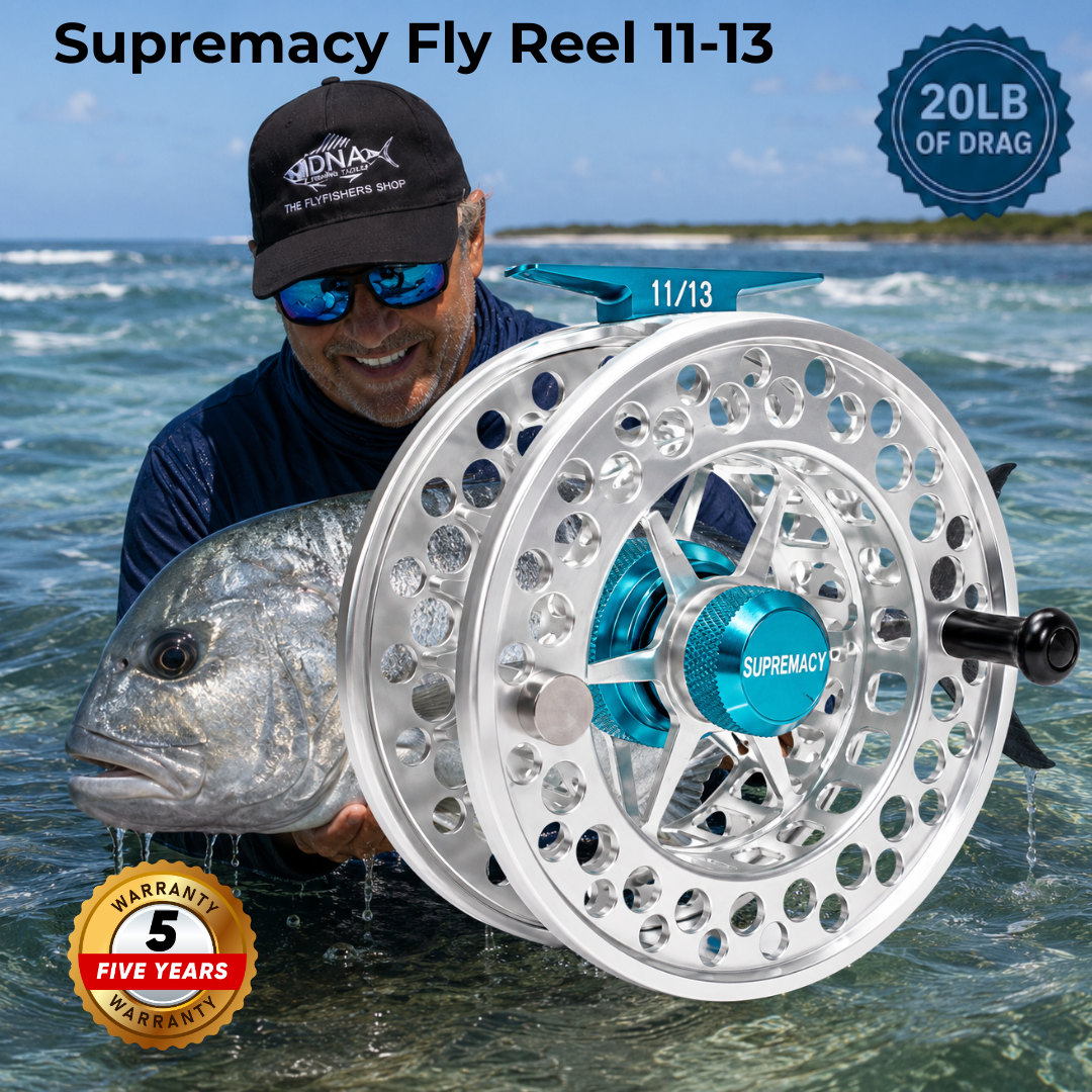 Supremacy Series - Reel Size 11-13 Silver Blue