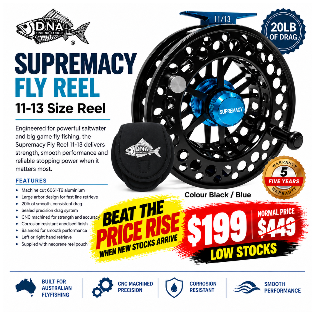 Supremacy Series - Reel Size 11-13 Black Blue