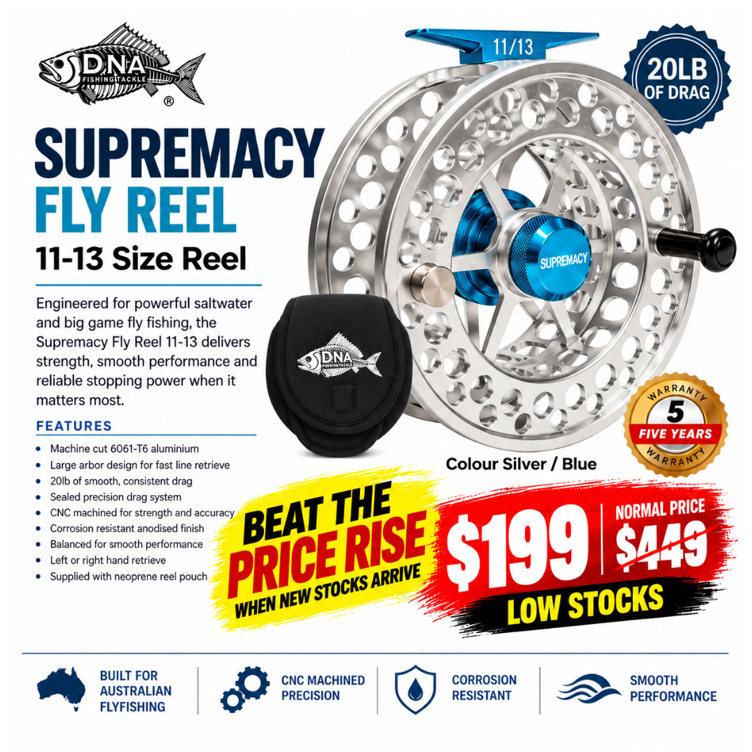 Supremacy Series - Reel Size 11-13 Silver Blue