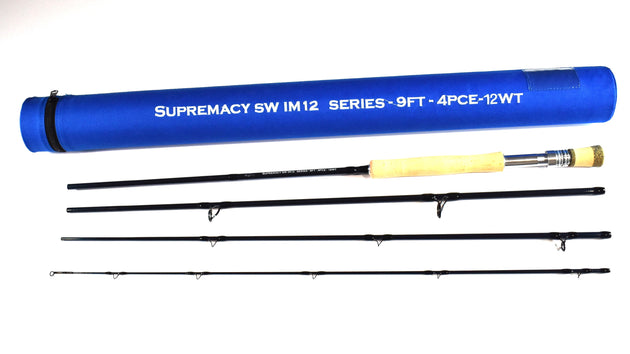Supremacy IM12 SW Series Fly Rod - 9ft 4pce - Line Weight 12 - DNA FISHING TACKLE
